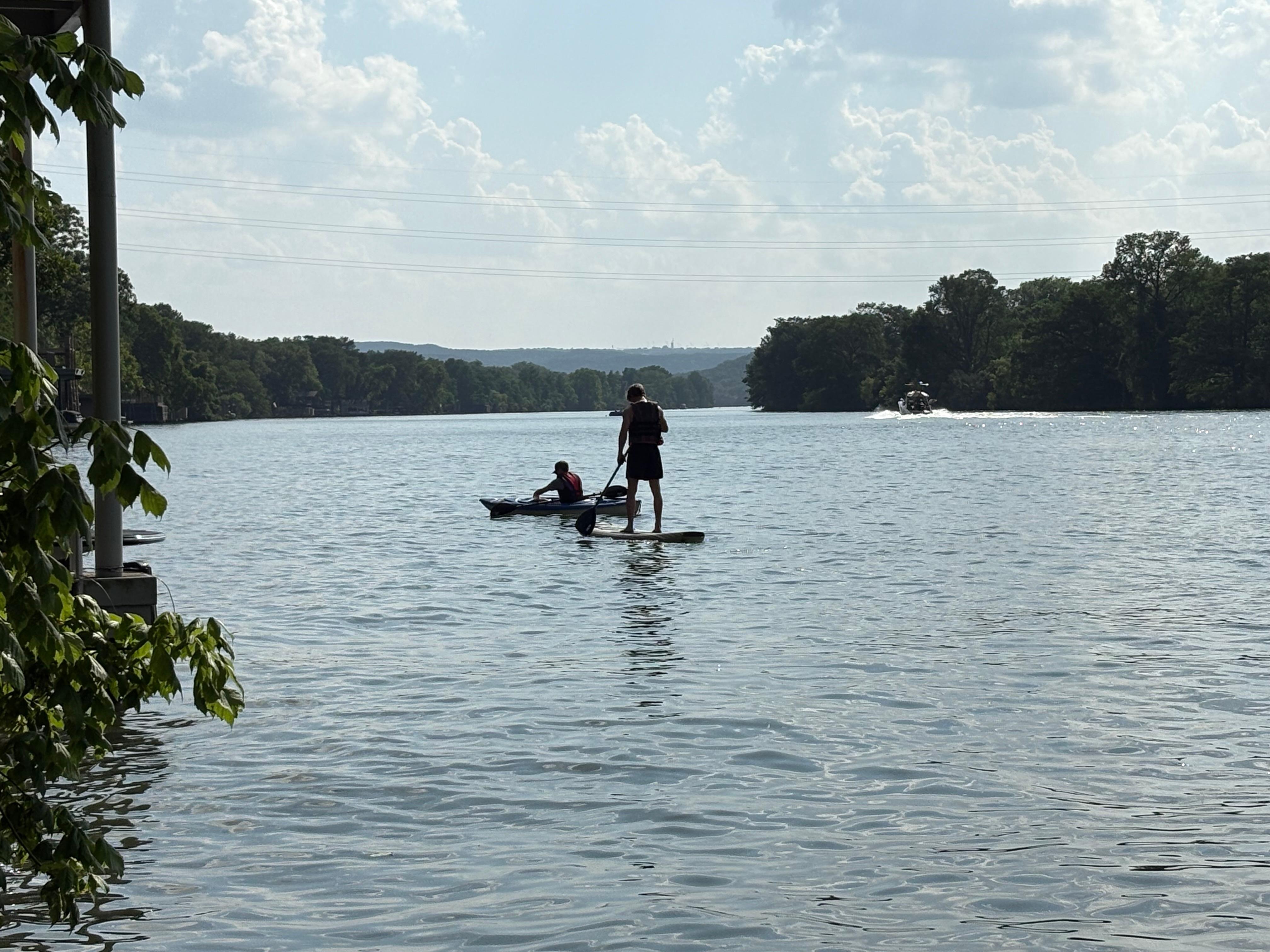 Kayak fishing and paddle boarding