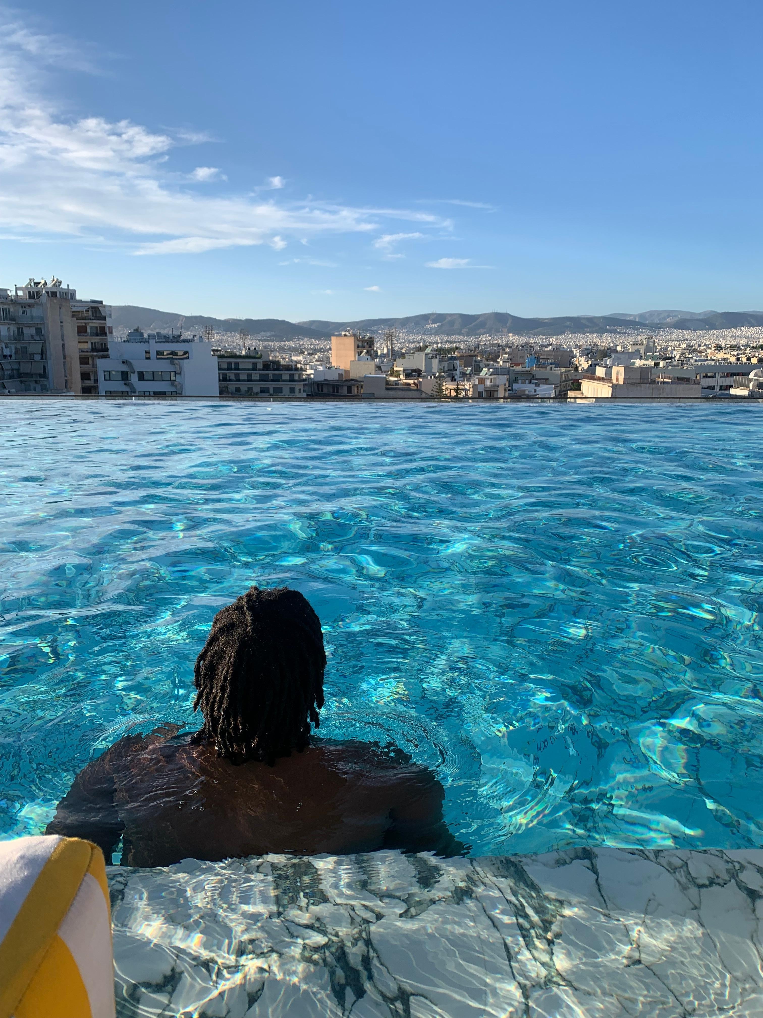 Rooftop  view from infinity pool