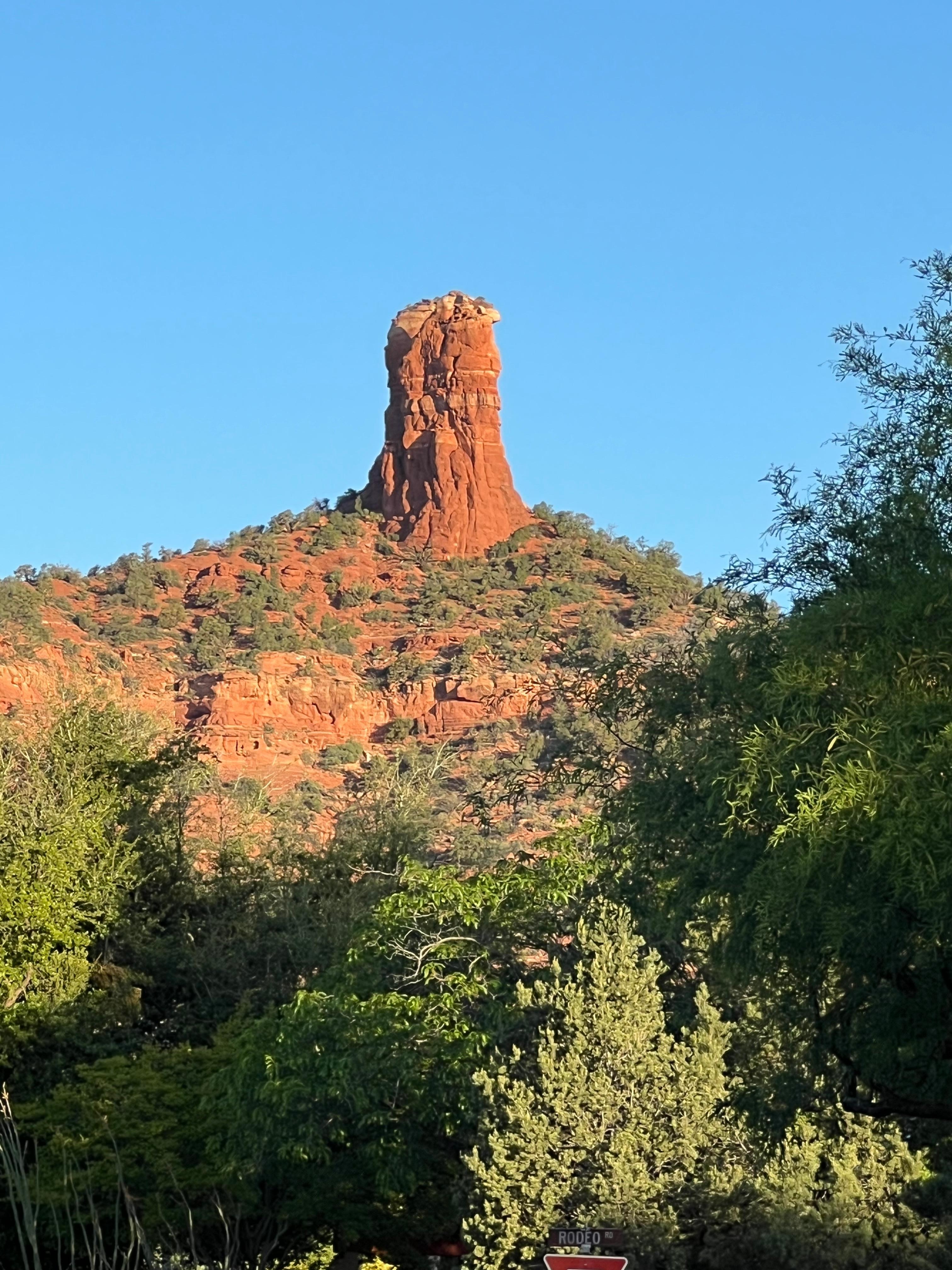 Morning view down the road from house