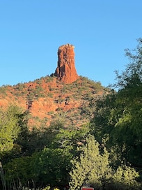 Morning view down the road from house