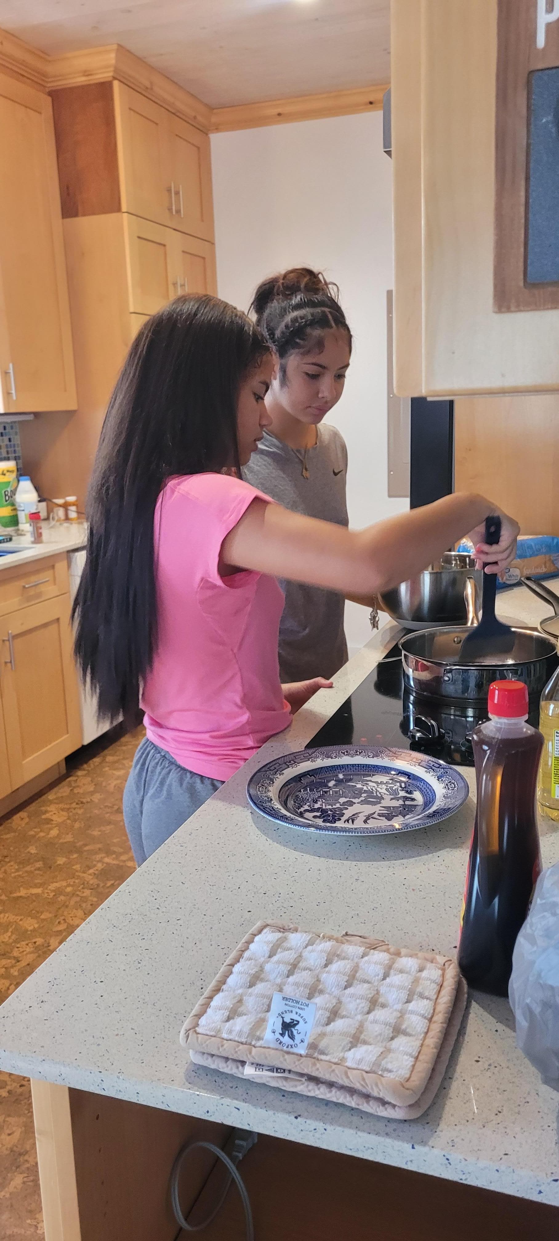 Cooking breakfast!
