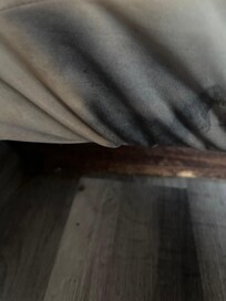 Boxspring cover on the bed