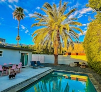 The beautiful pool area.