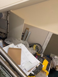 Construction on stairs