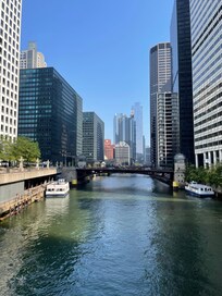 The Chicago River, just a few blocks away.