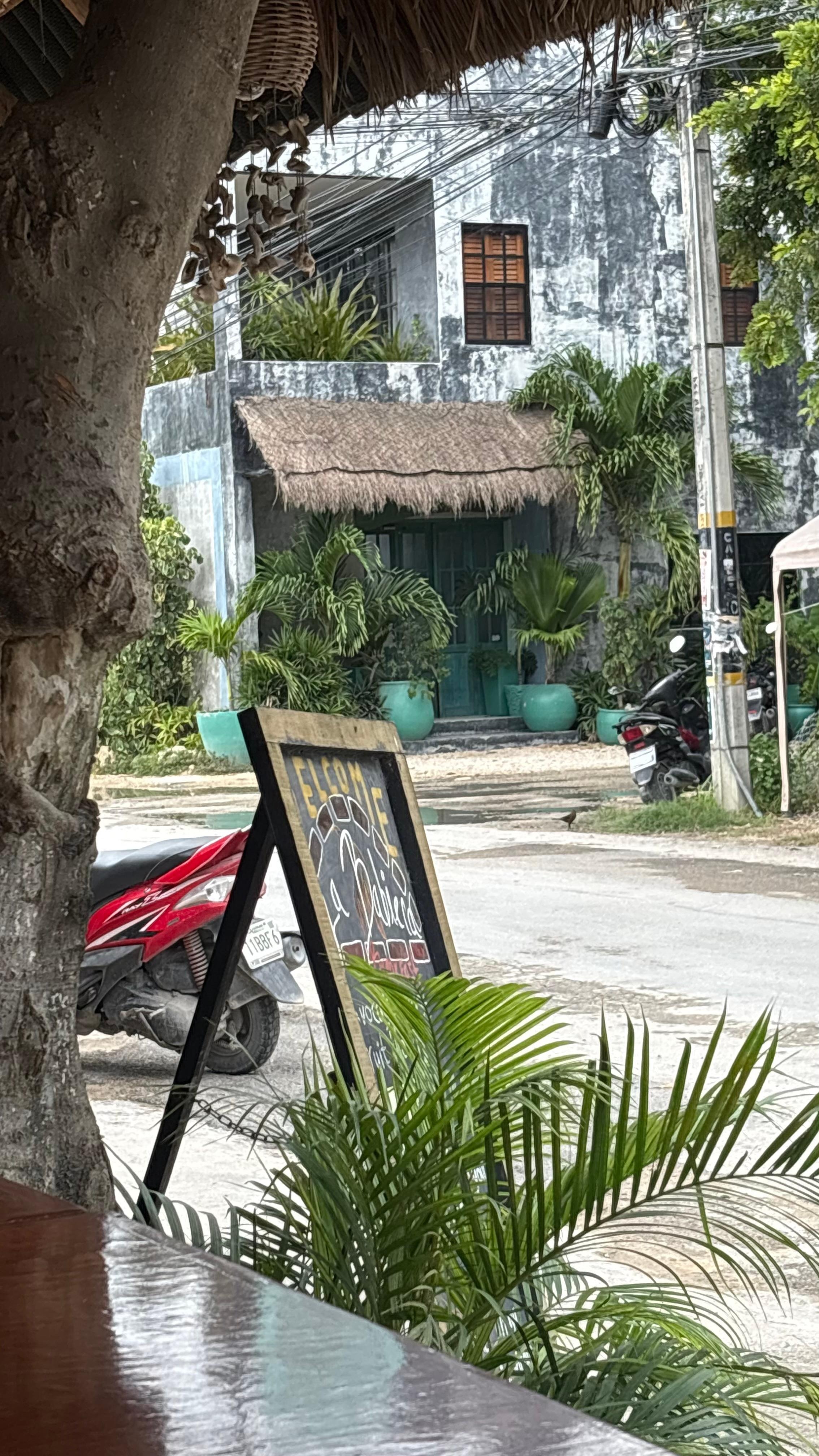 Front of hotel from restaurant across the street 