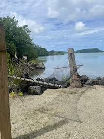 Hammock next to the rooms