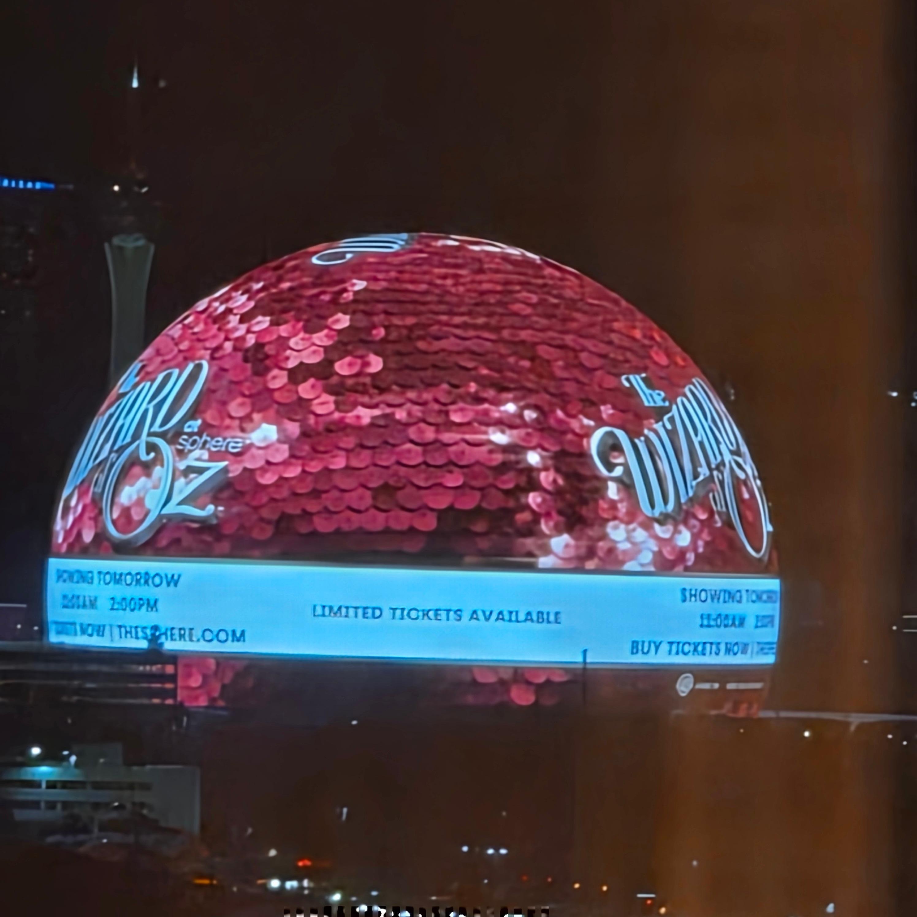 View of The Sphere from window.