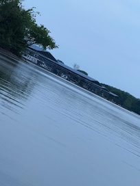 View of marina from dock in front of hotel restaurant