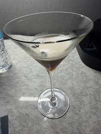 Complimentary espresso martini