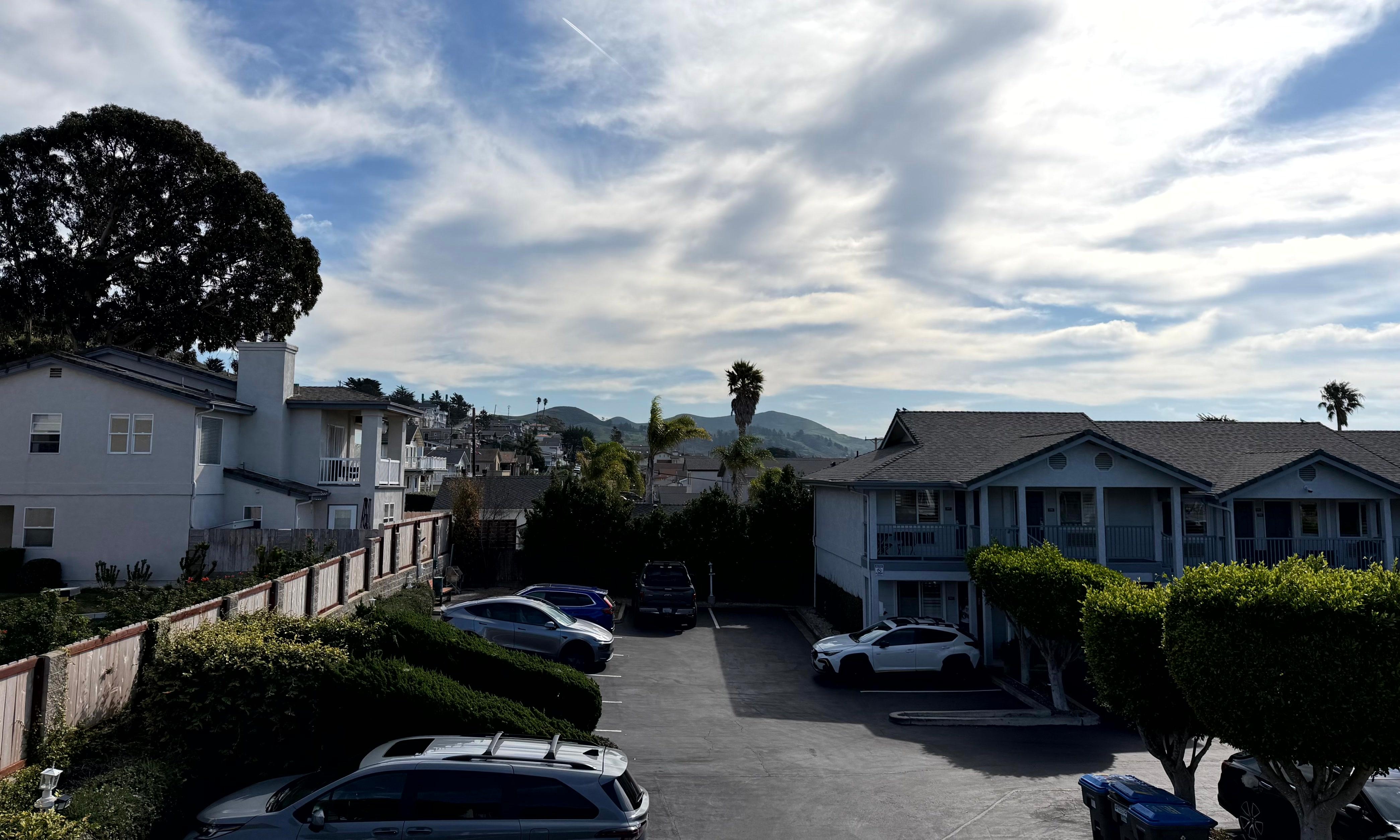 View from the walkway in front of our room on the second floor