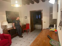 I was inside as long as it took my husband to find a new place to stay.