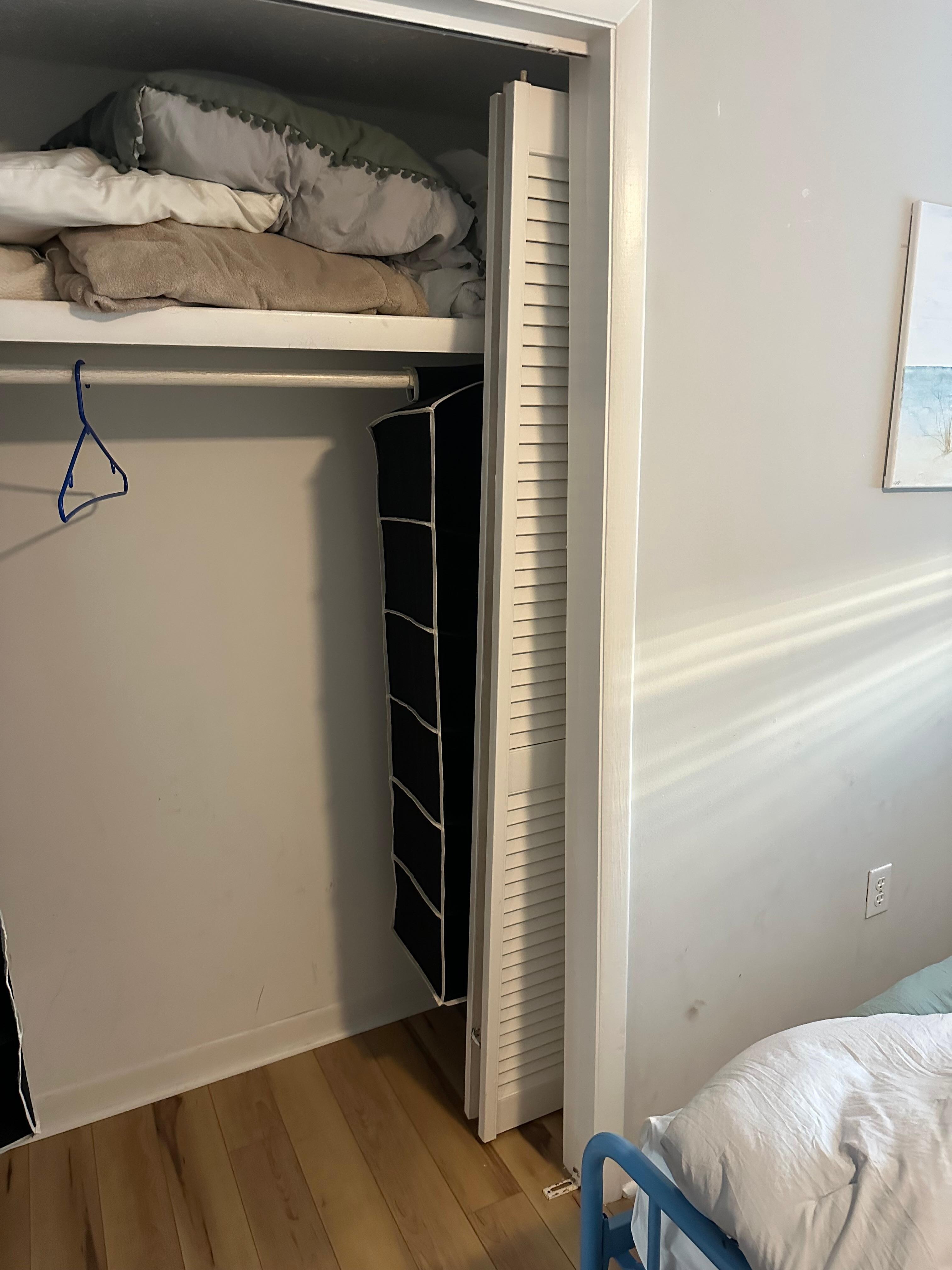Closet door not attached 