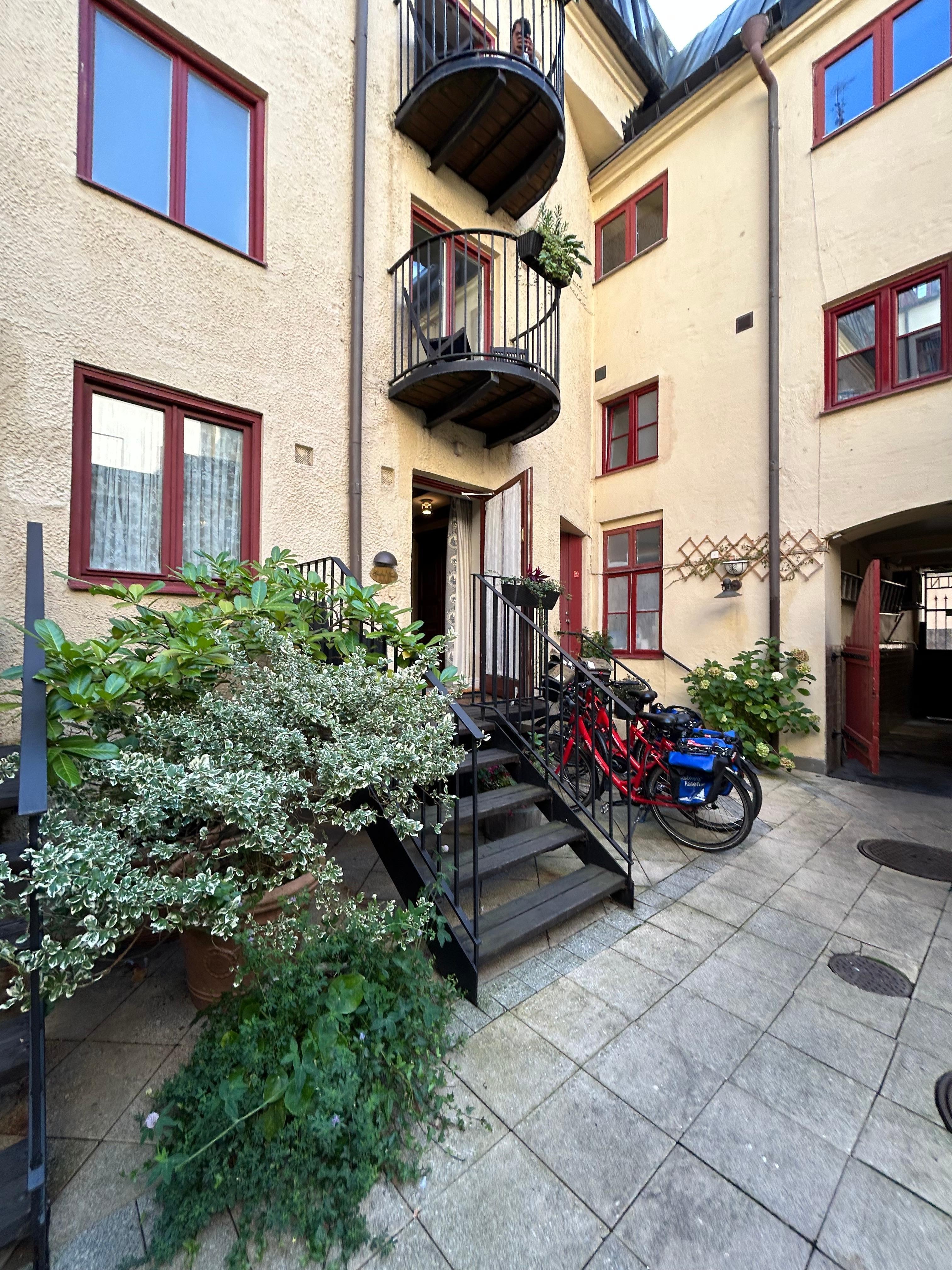 Room 104 and outdoor space. 