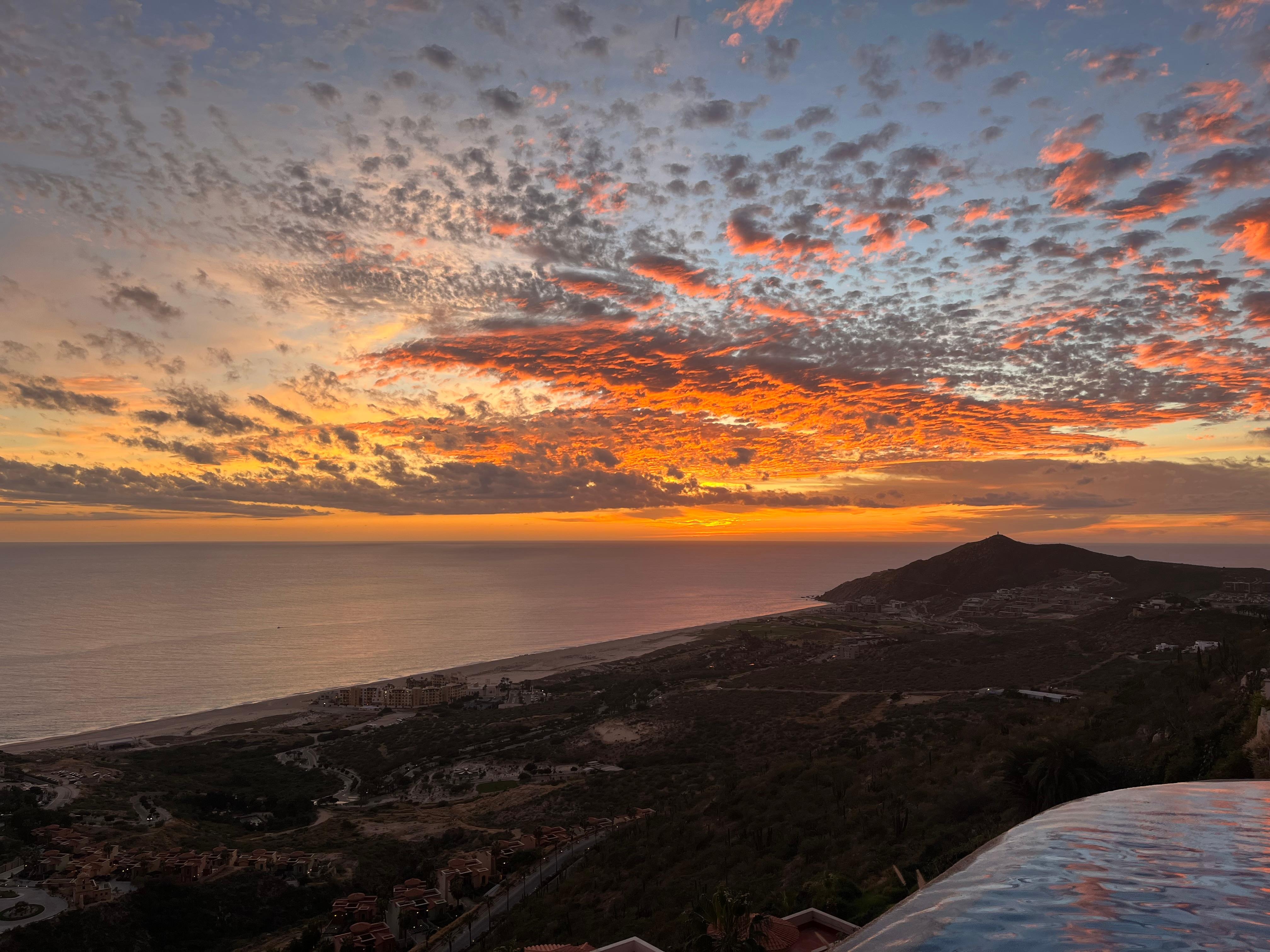 Sunset view from Villa 7