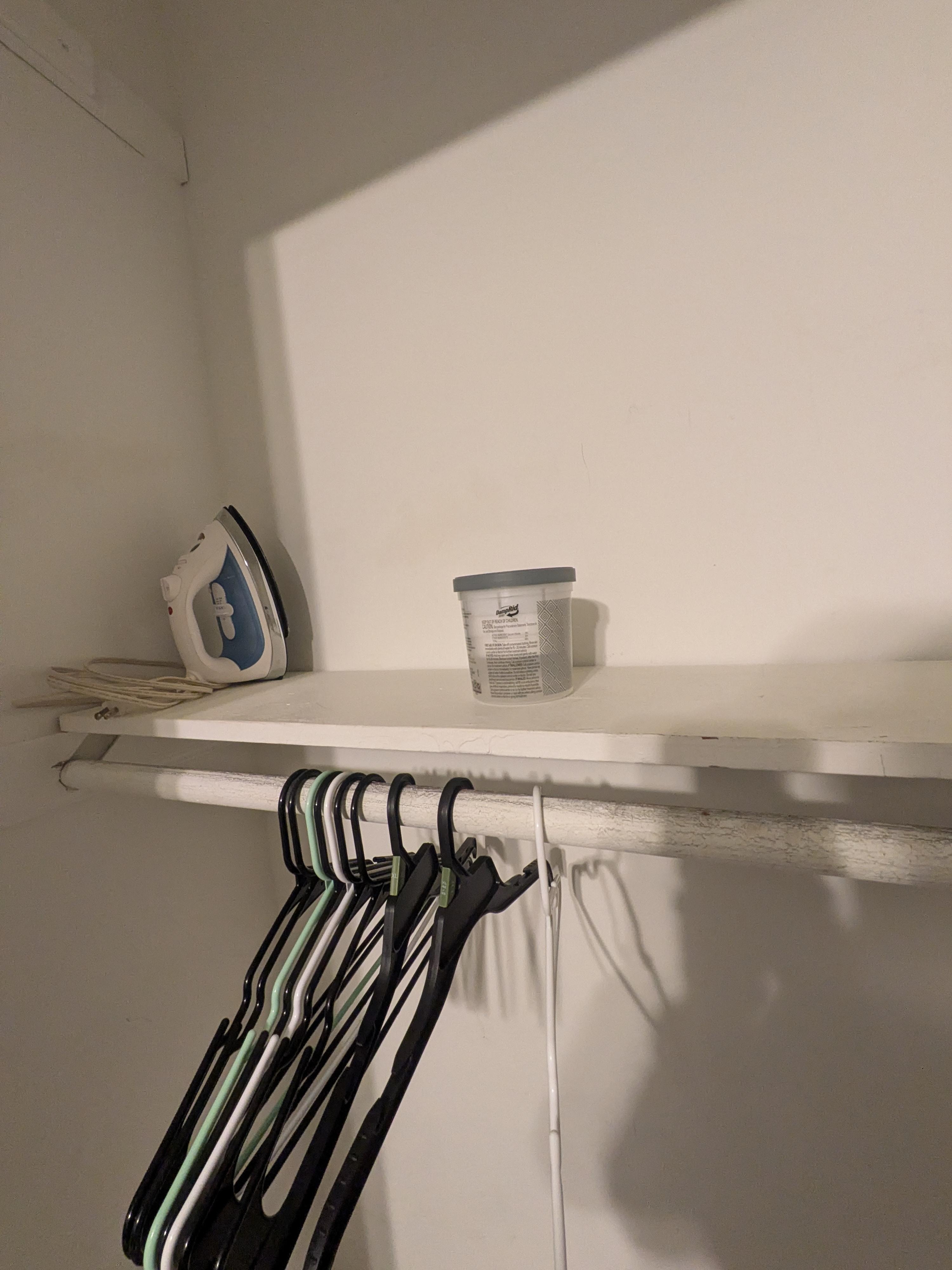 Damp rid placed in closets to help you understand what the smell was like.