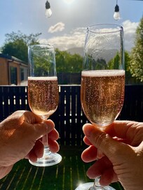 Enjoying the late afternoon sun!