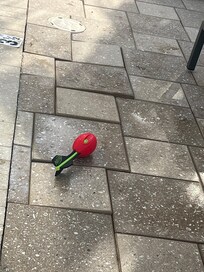 Buckled patio blocks