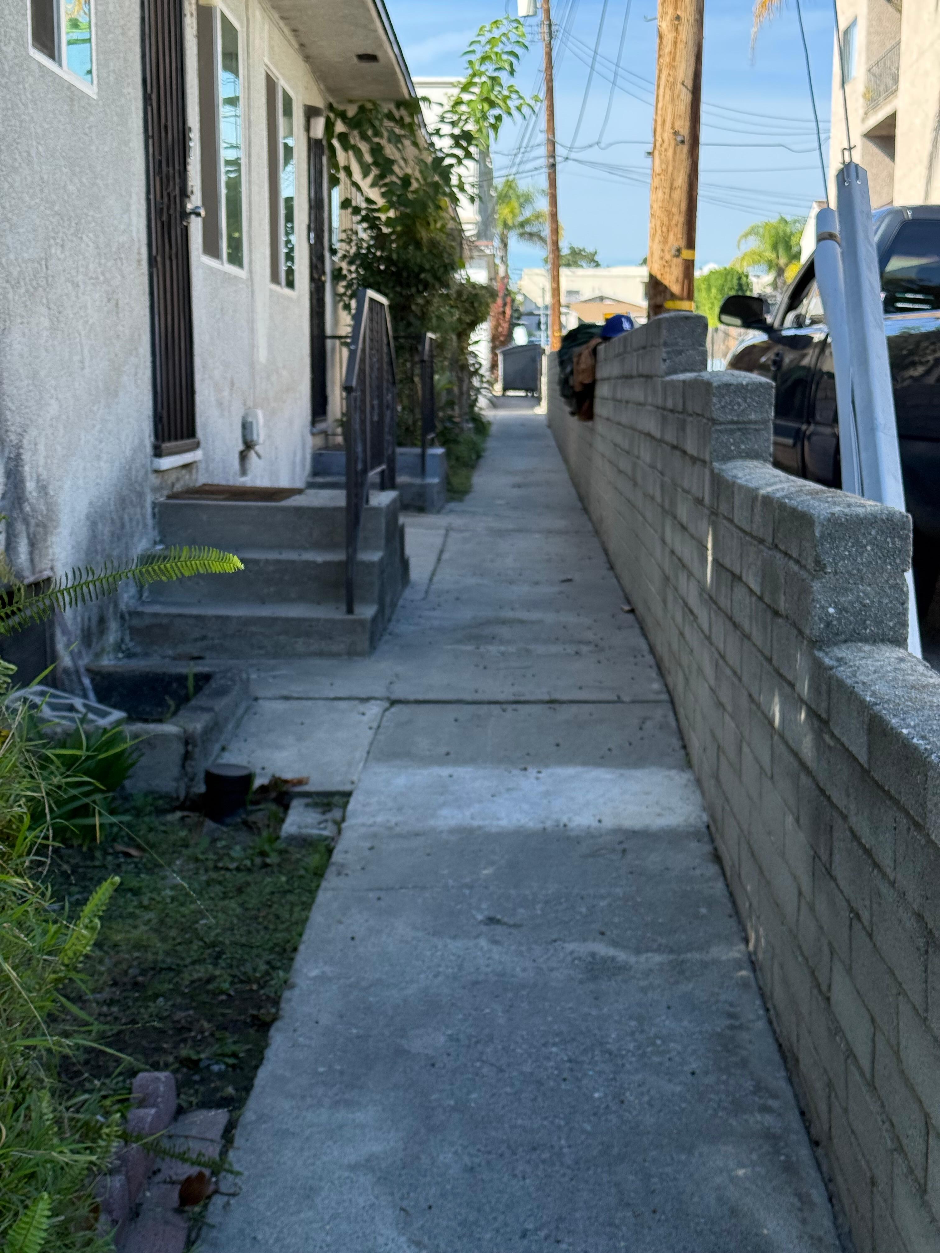 a power washer and bleach 2 hours this would be way better