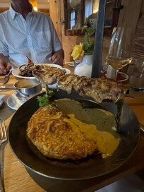Rosti and beef and bacon skewers- GF