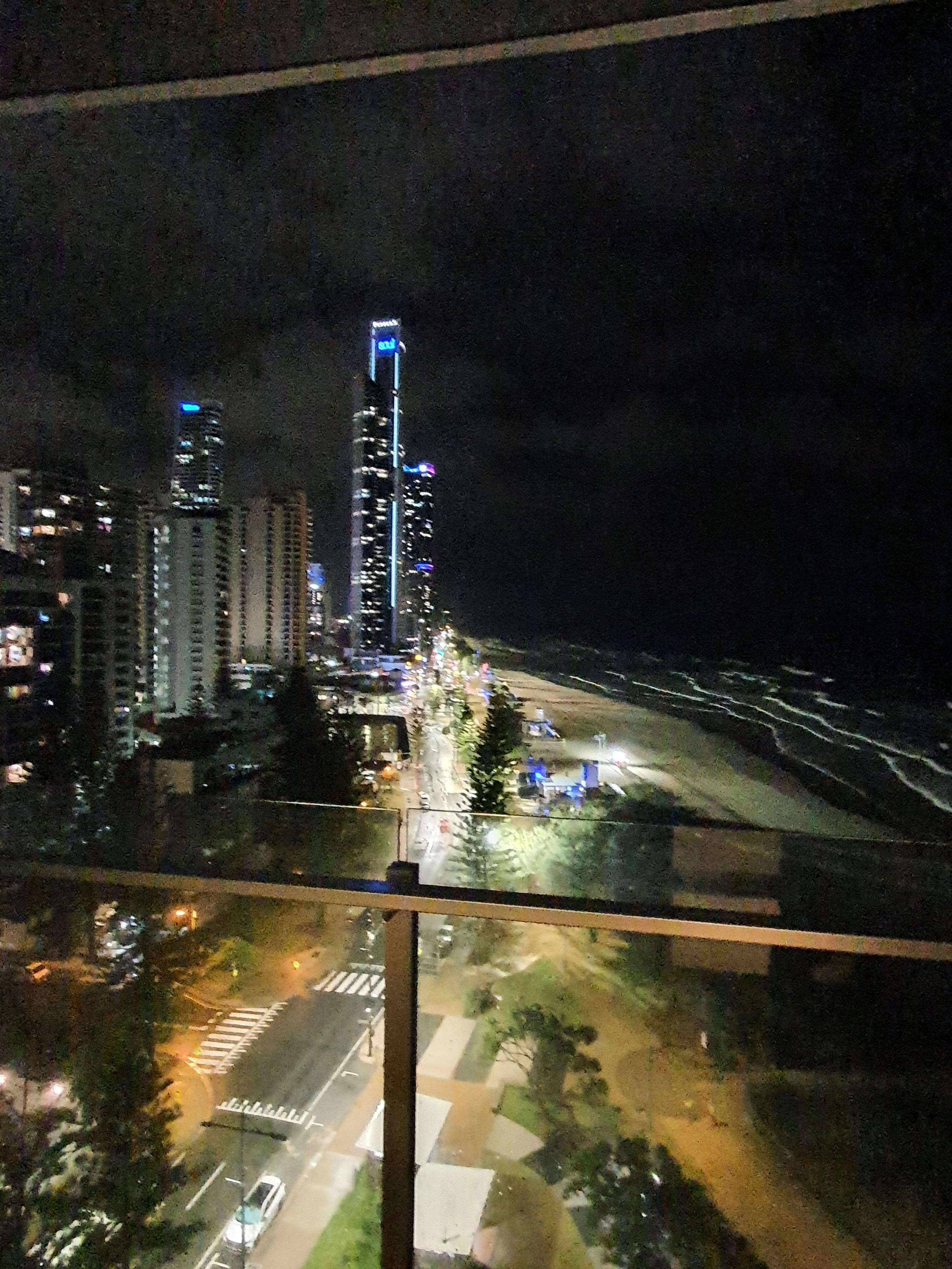 Surfers at night