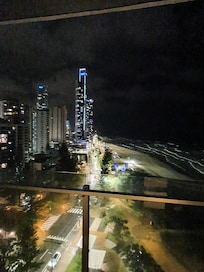 Surfers at night