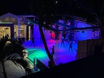 The stage from my balcony.