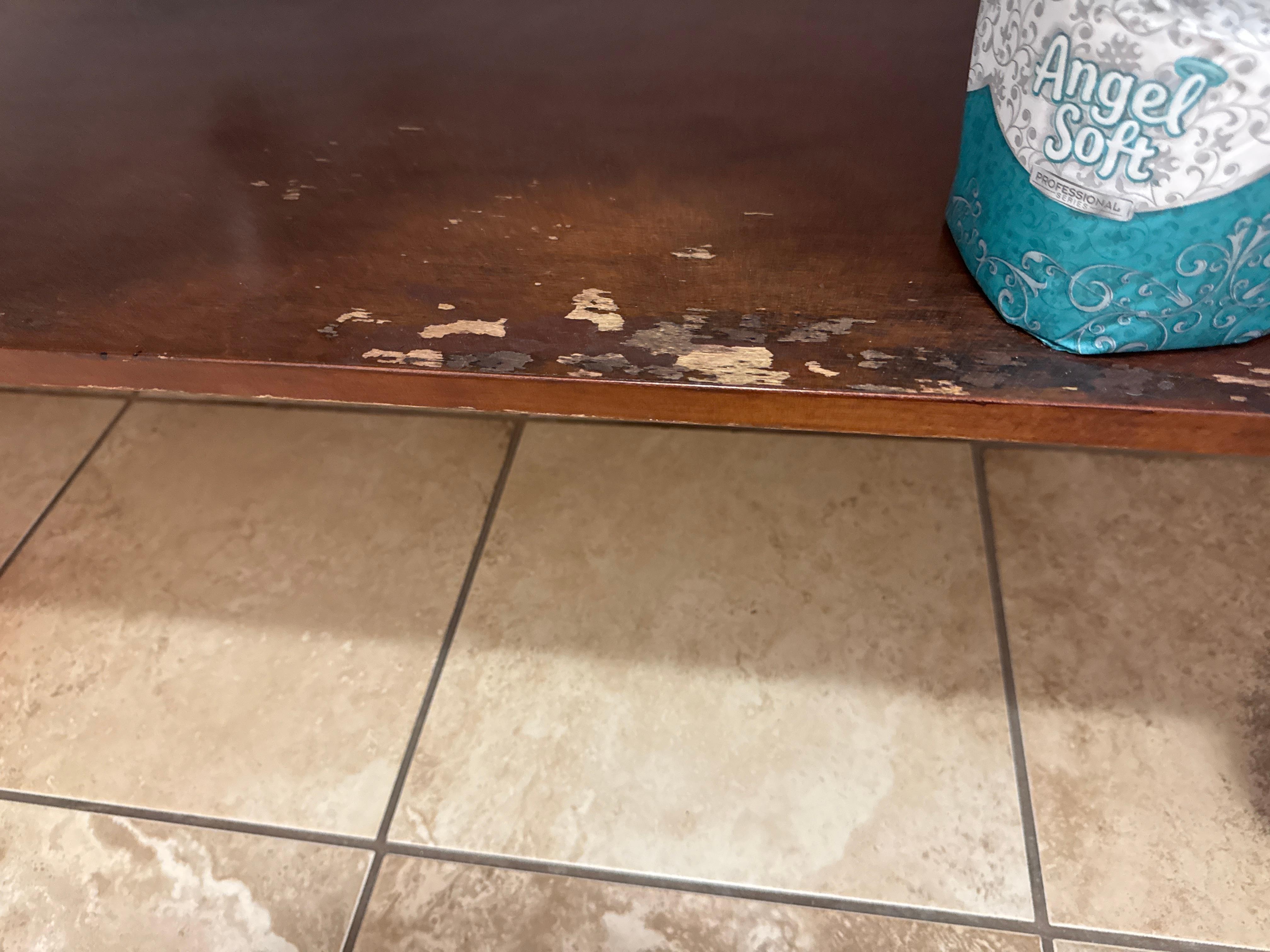 Sink vanity has seen better times