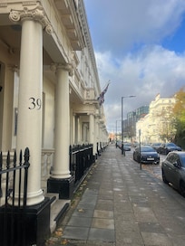 The street of the hotel.