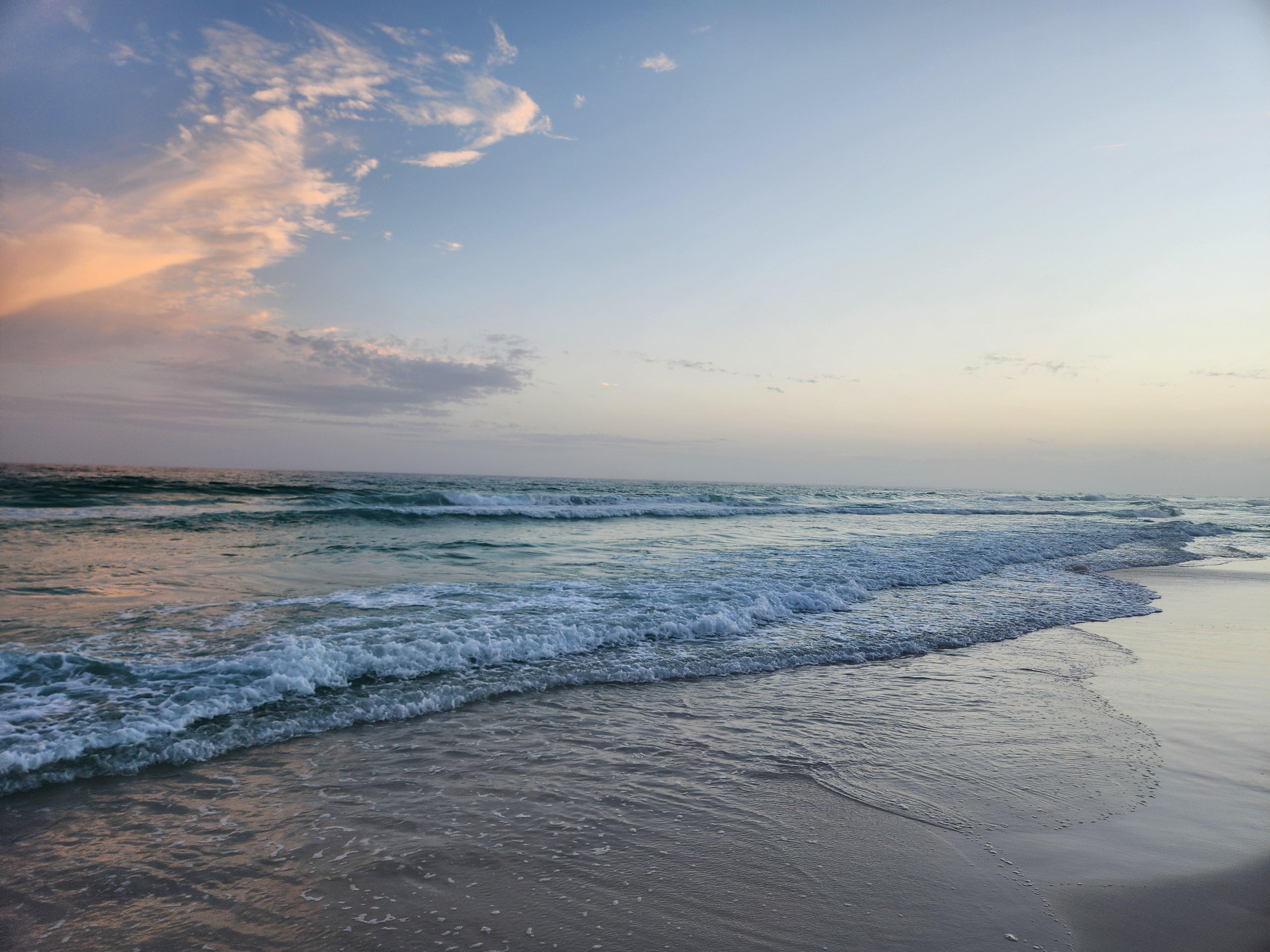 At the beach a few blocks from the house