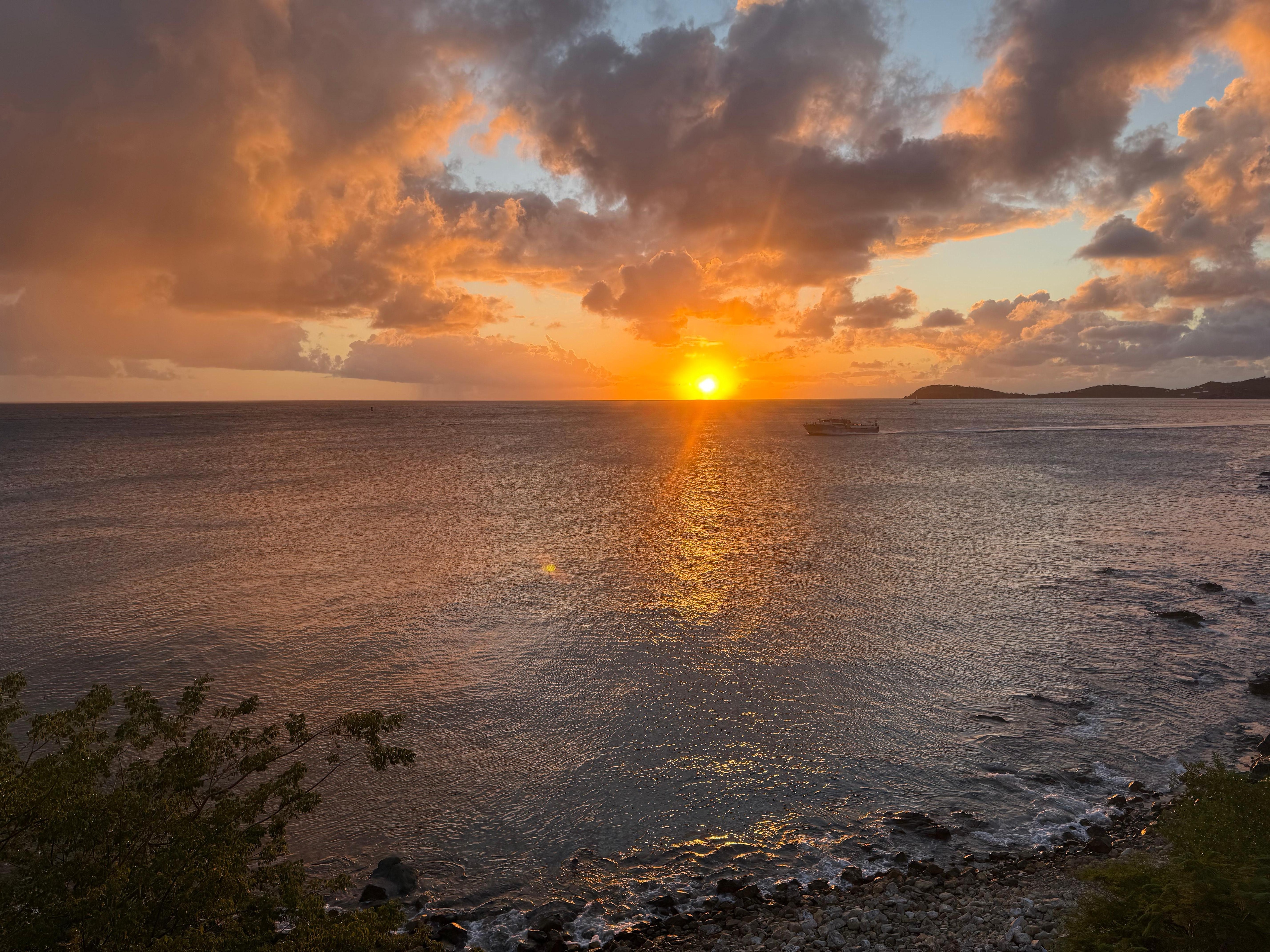 Sunset at night from patio