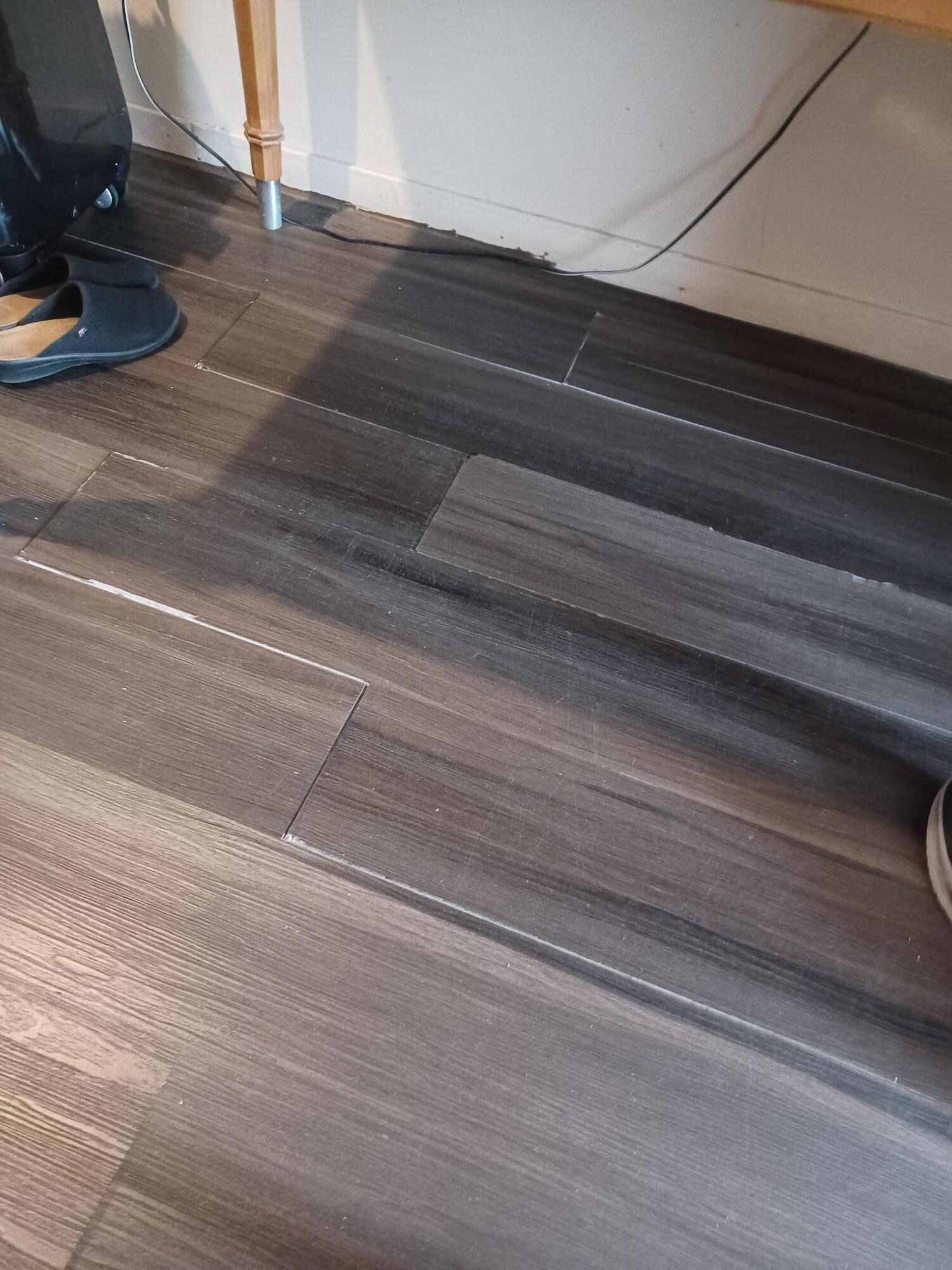 joint de plancher mal fait