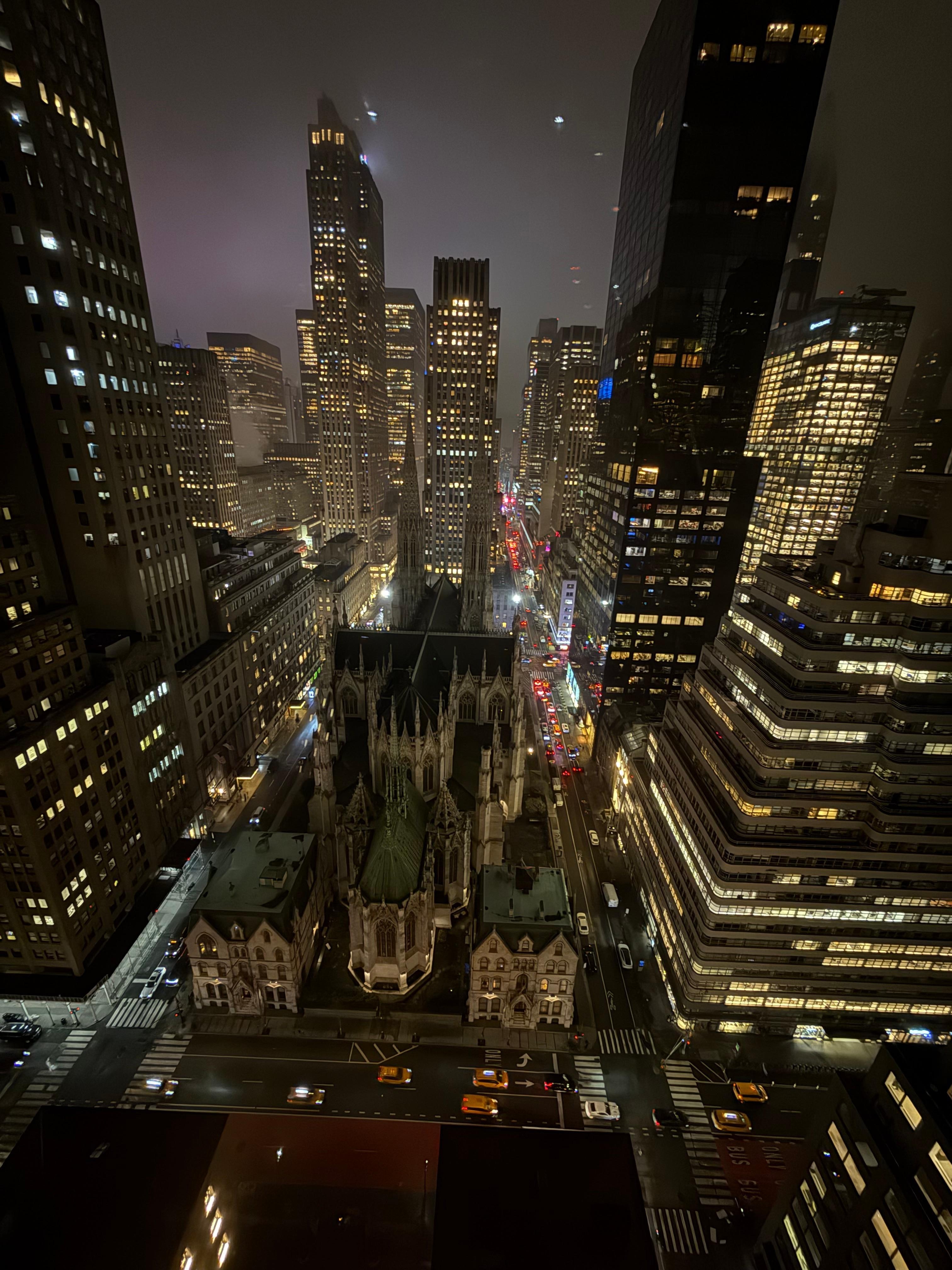 View from our room at night