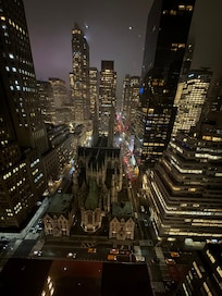 View from our room at night