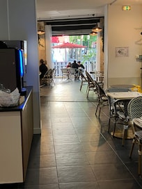 Dining area inside and outside