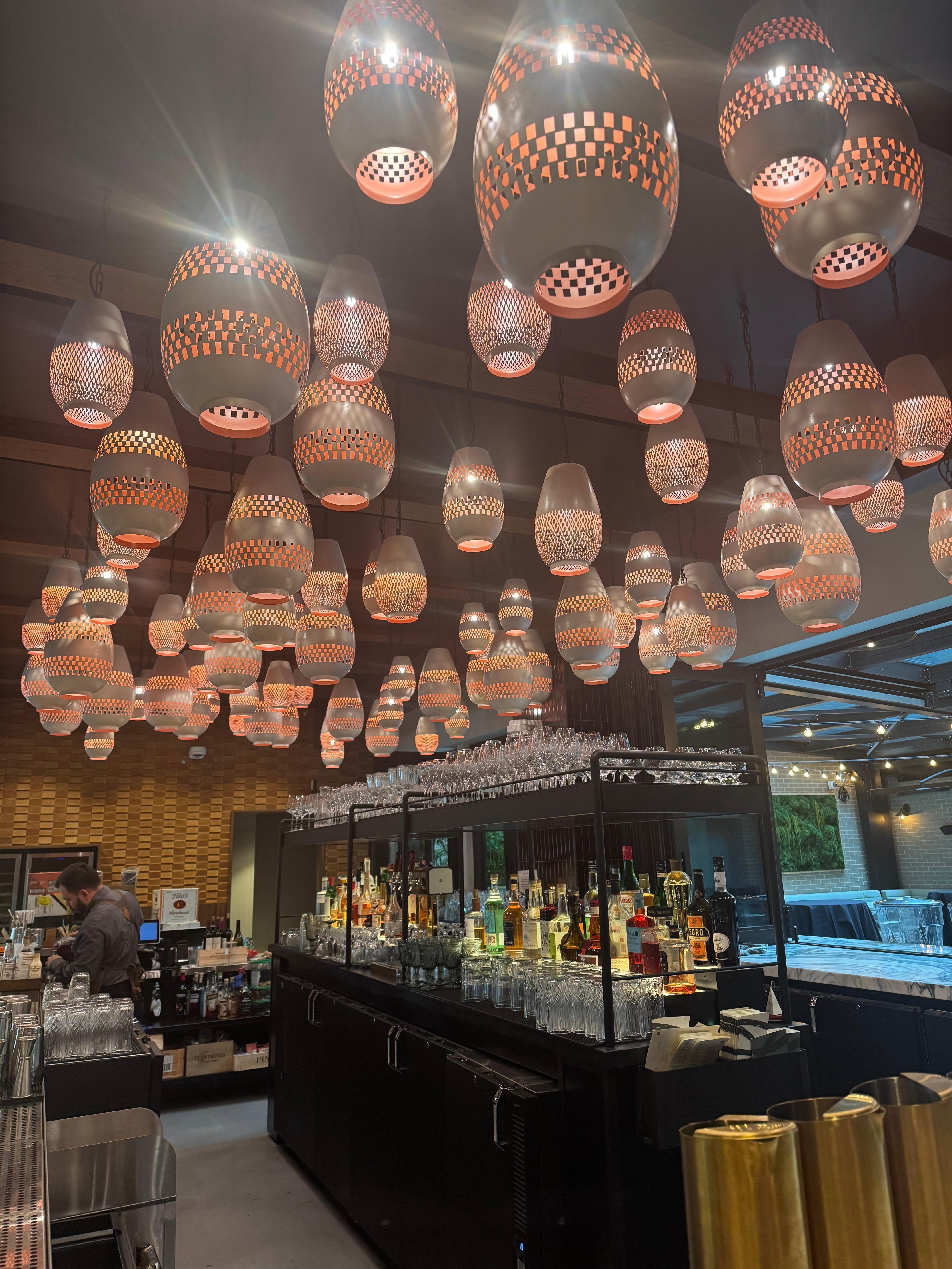 Ceiling in bar