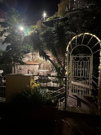 Nite view to the back from rooftop terrace.