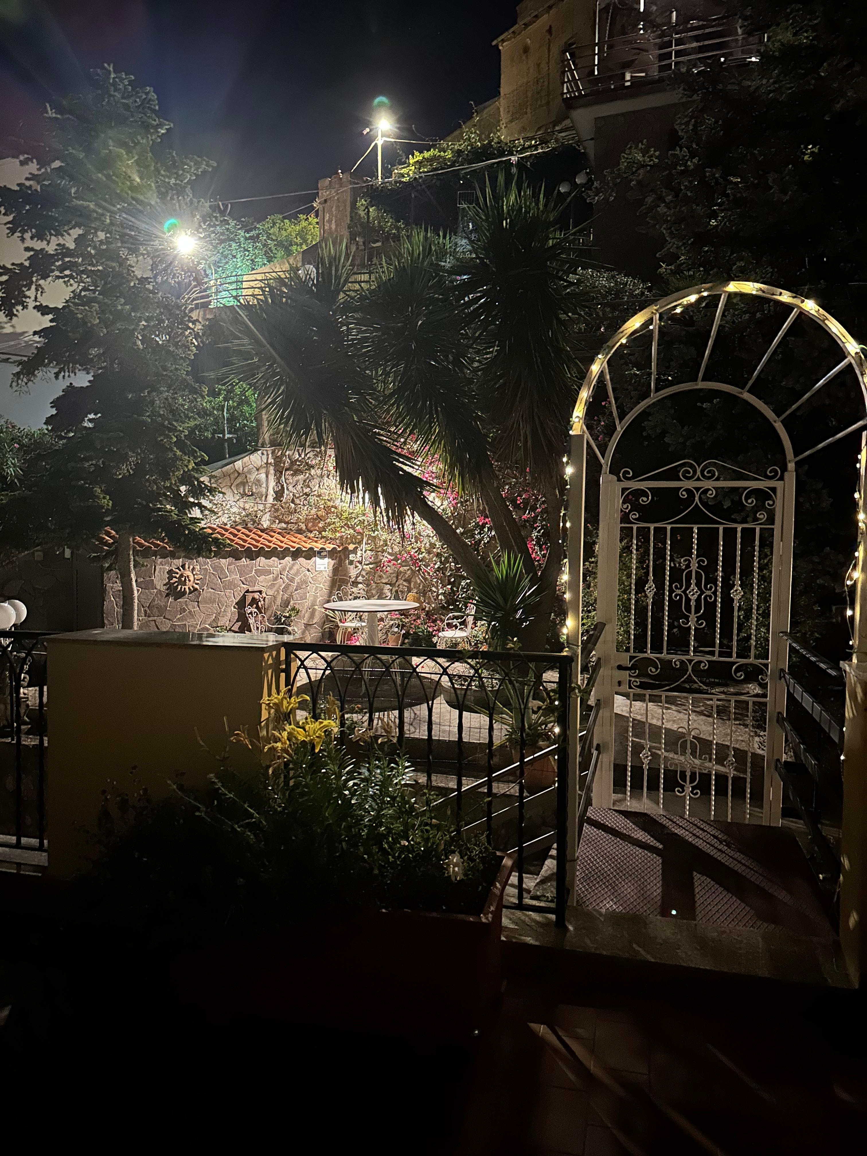 Nite view to the back from rooftop terrace.