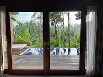 Our private pool out back door