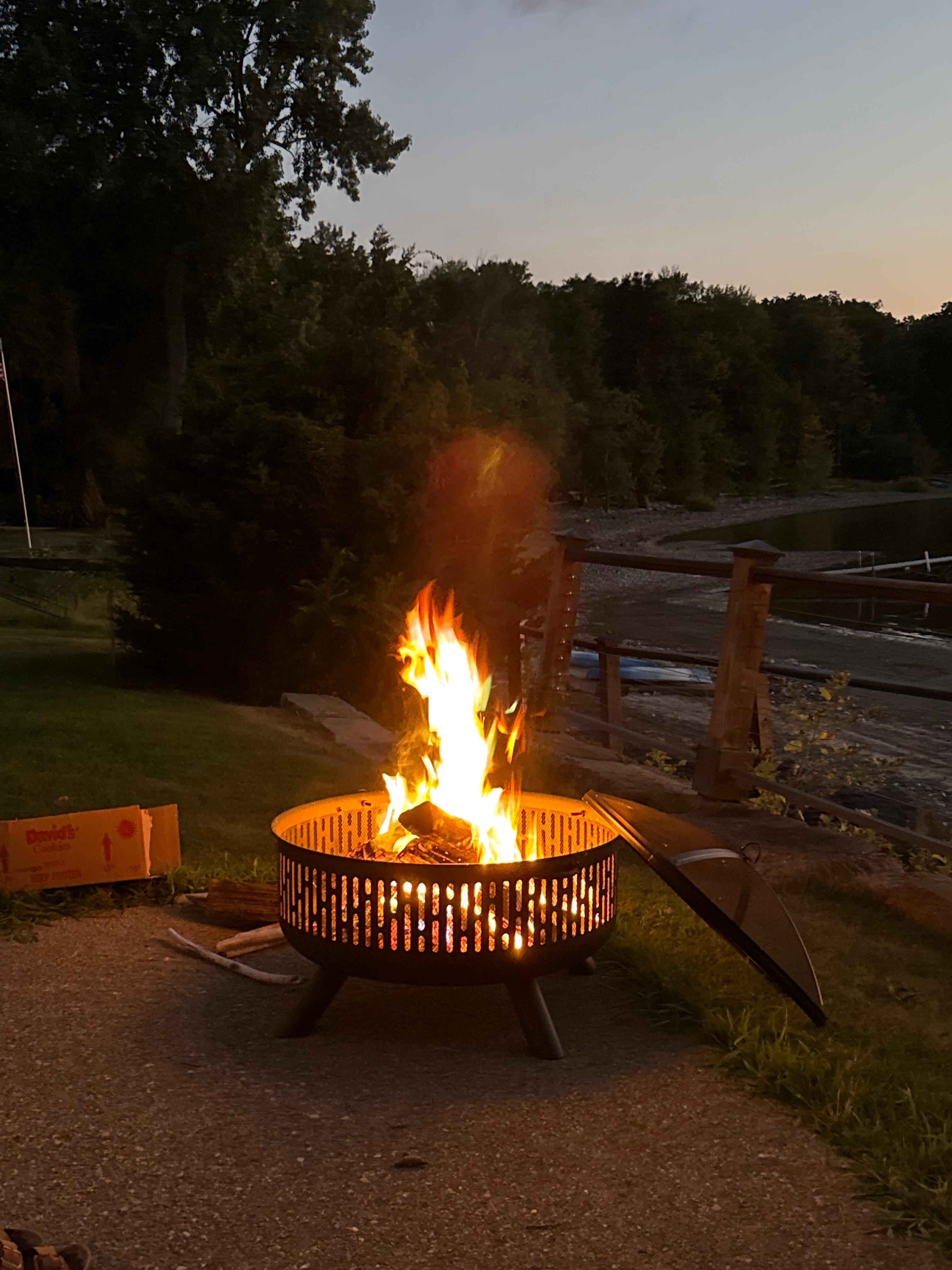 Enjoying the firepit
