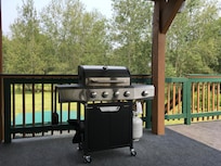 The propane gas grill that is currently at the cabin.