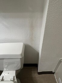 Many poorly patched spots on walls