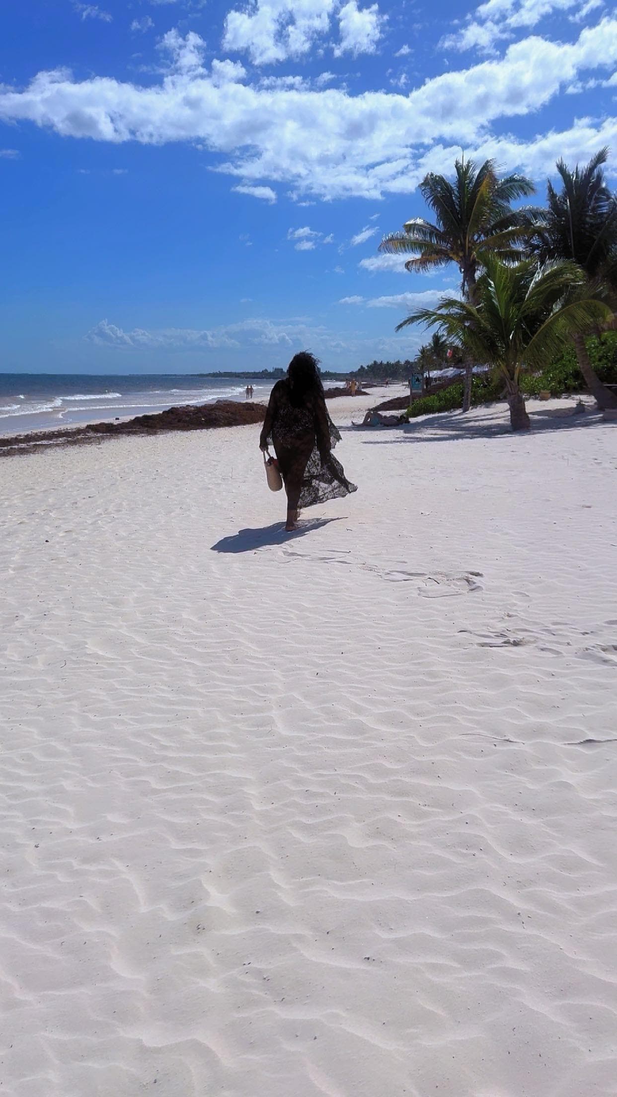 The beach….it had sea weed but still nice