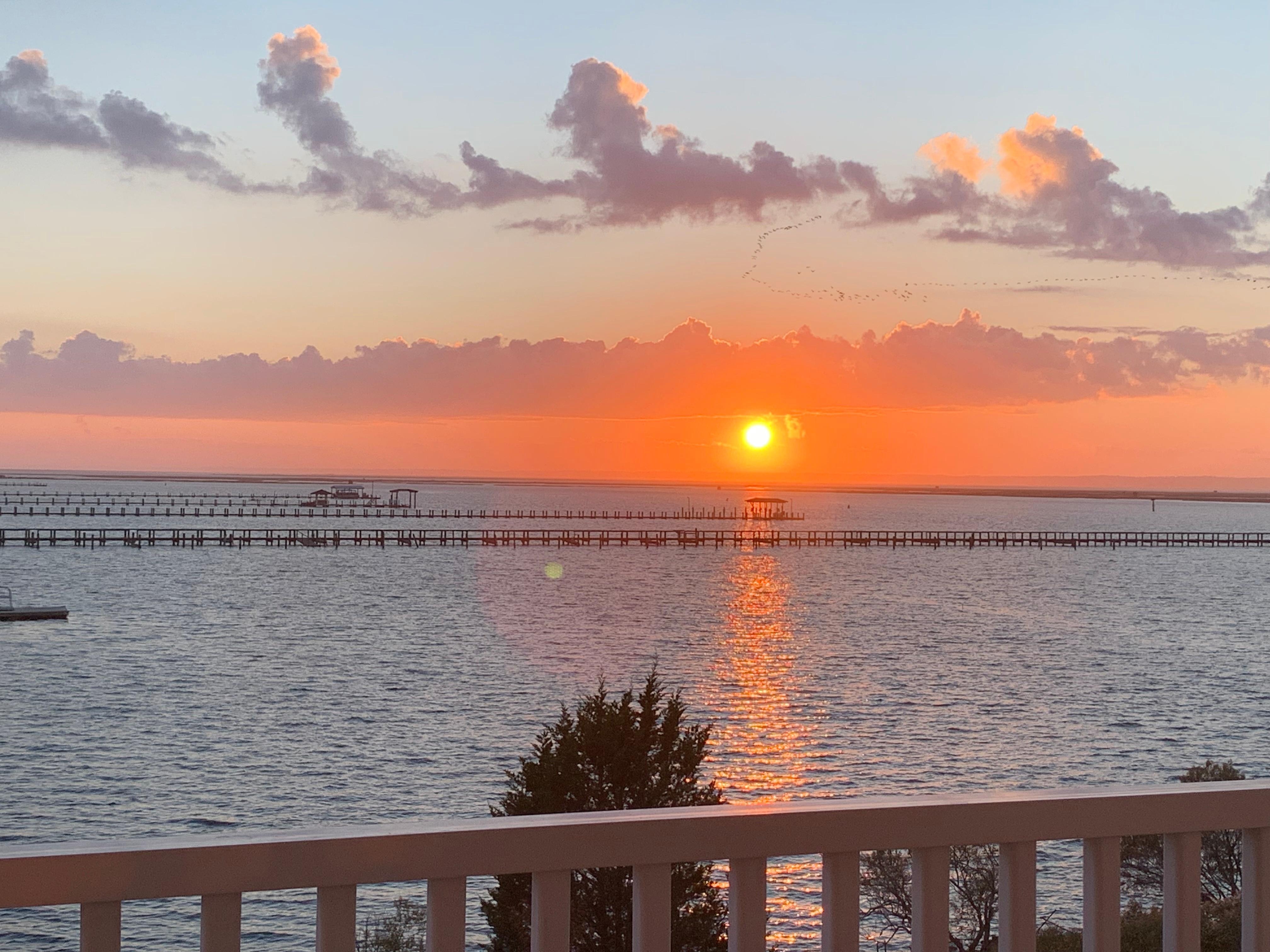 Sunset view from our balcony. 