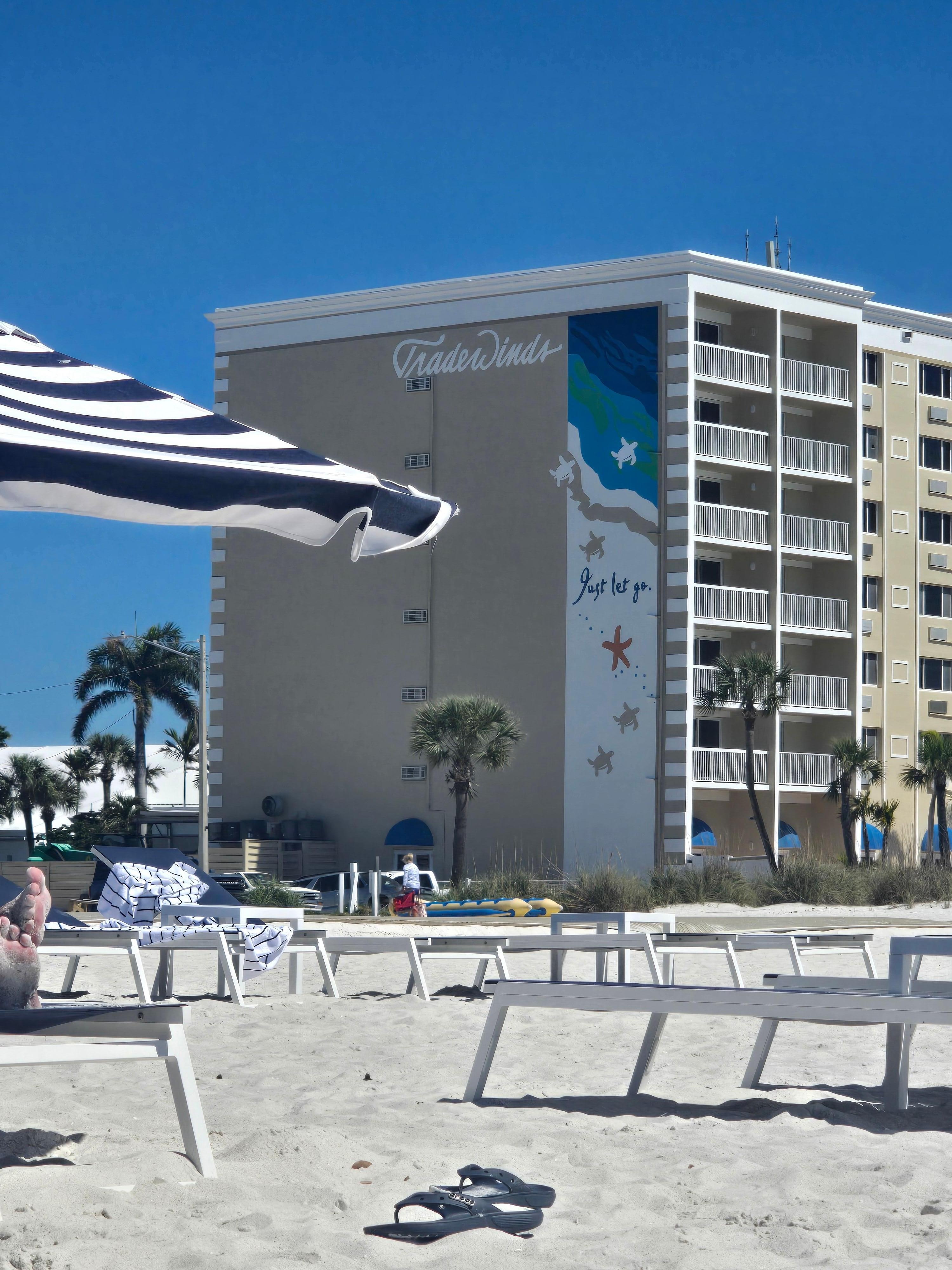 Few of the resorts from beach