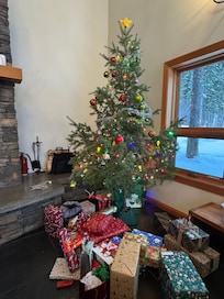 Tree they provided with decorations to make things festive