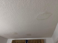 Water spots on ceiling.