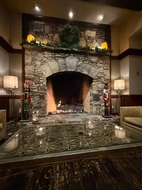 Lobby Fireplace one of two