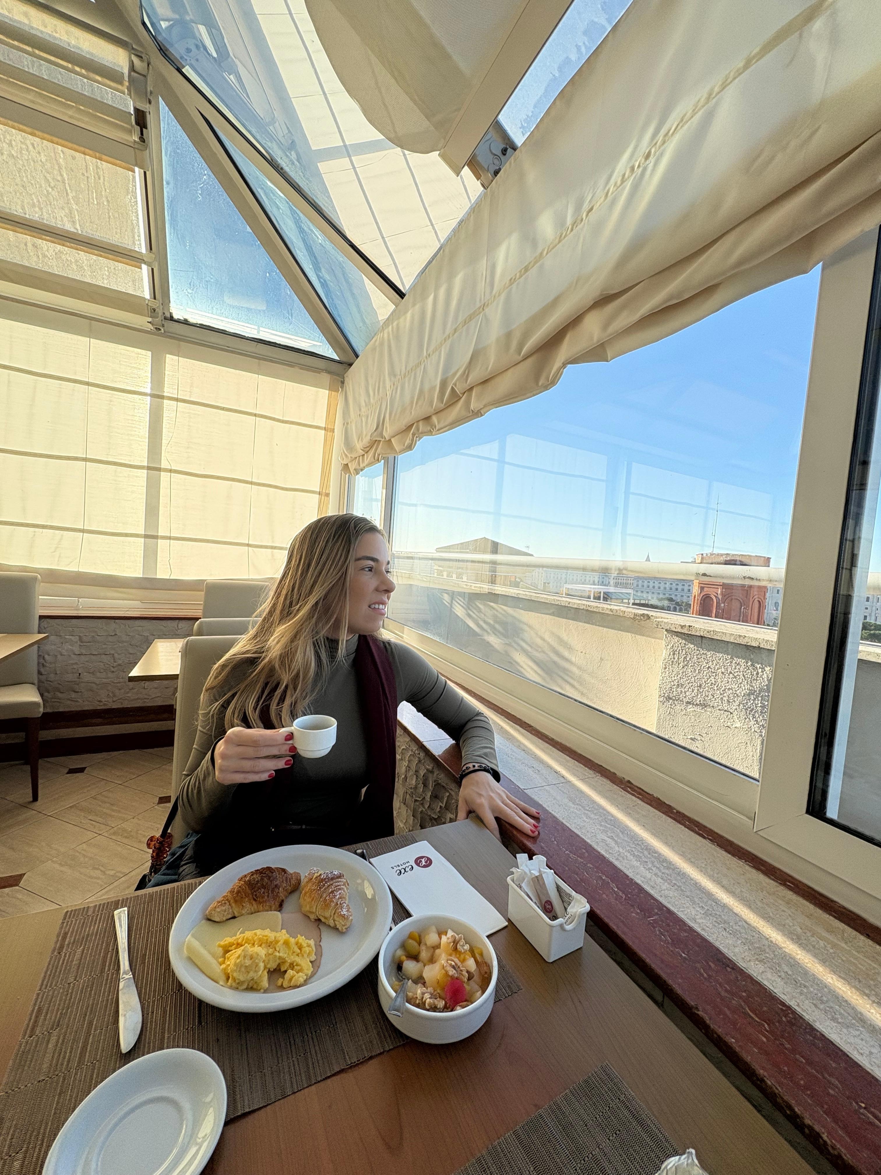 Vista do café da manhã 