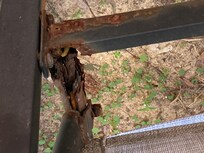 Broken outdoor furniture, unsafe to use